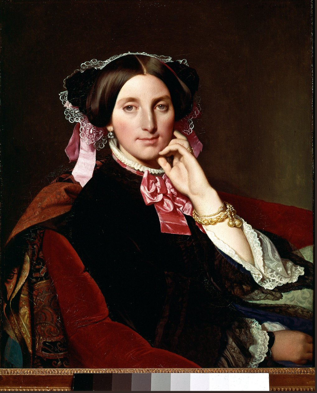 Portrét Madame Gonseové. Portrét manželky Josephine Caroline Maille Gonse (1815-1901). Obraz Jean Auguste Dominique Ingres (1780-1867) (Jean-Auguste-Dominique Ingres) od Jean Auguste Dominique Ingres