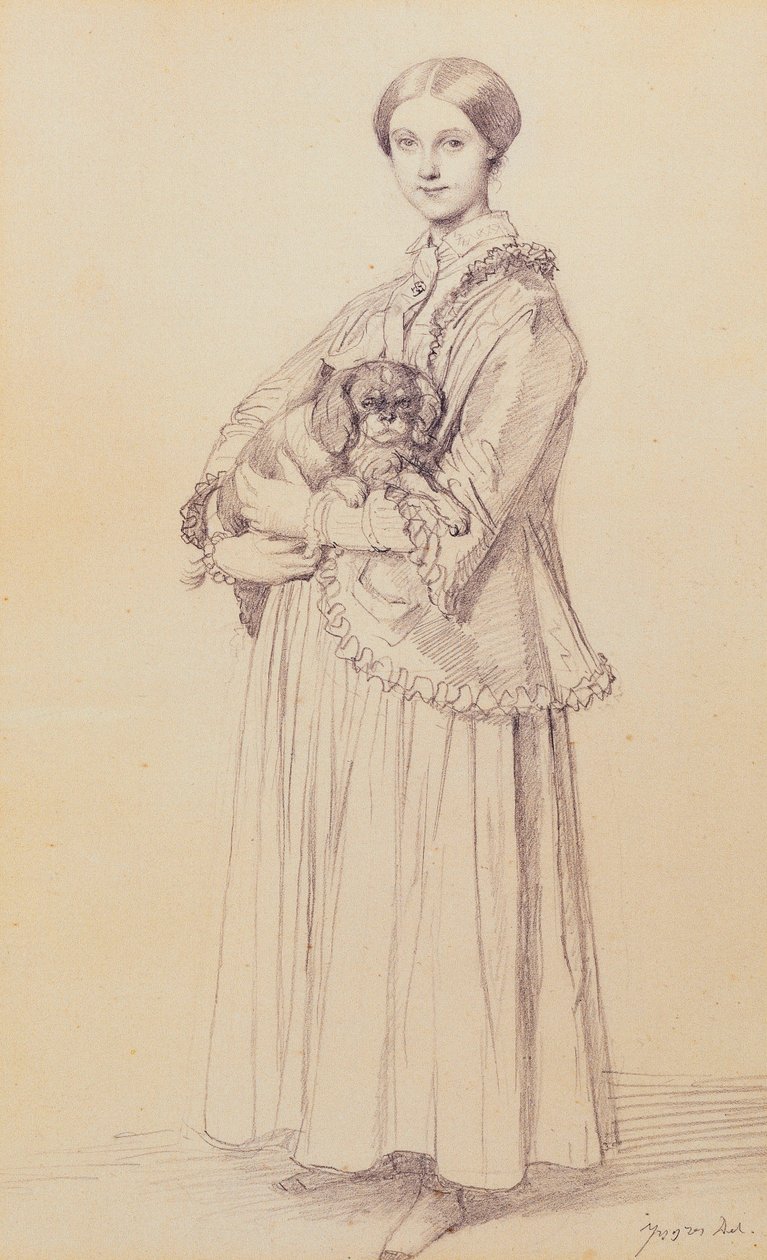 Portrét mademoiselle Marie Reisetové, později Vicomtesse Adolphe-Louis-Edgar de Segur-Lamoignon, 1850 od Jean Auguste Dominique Ingres