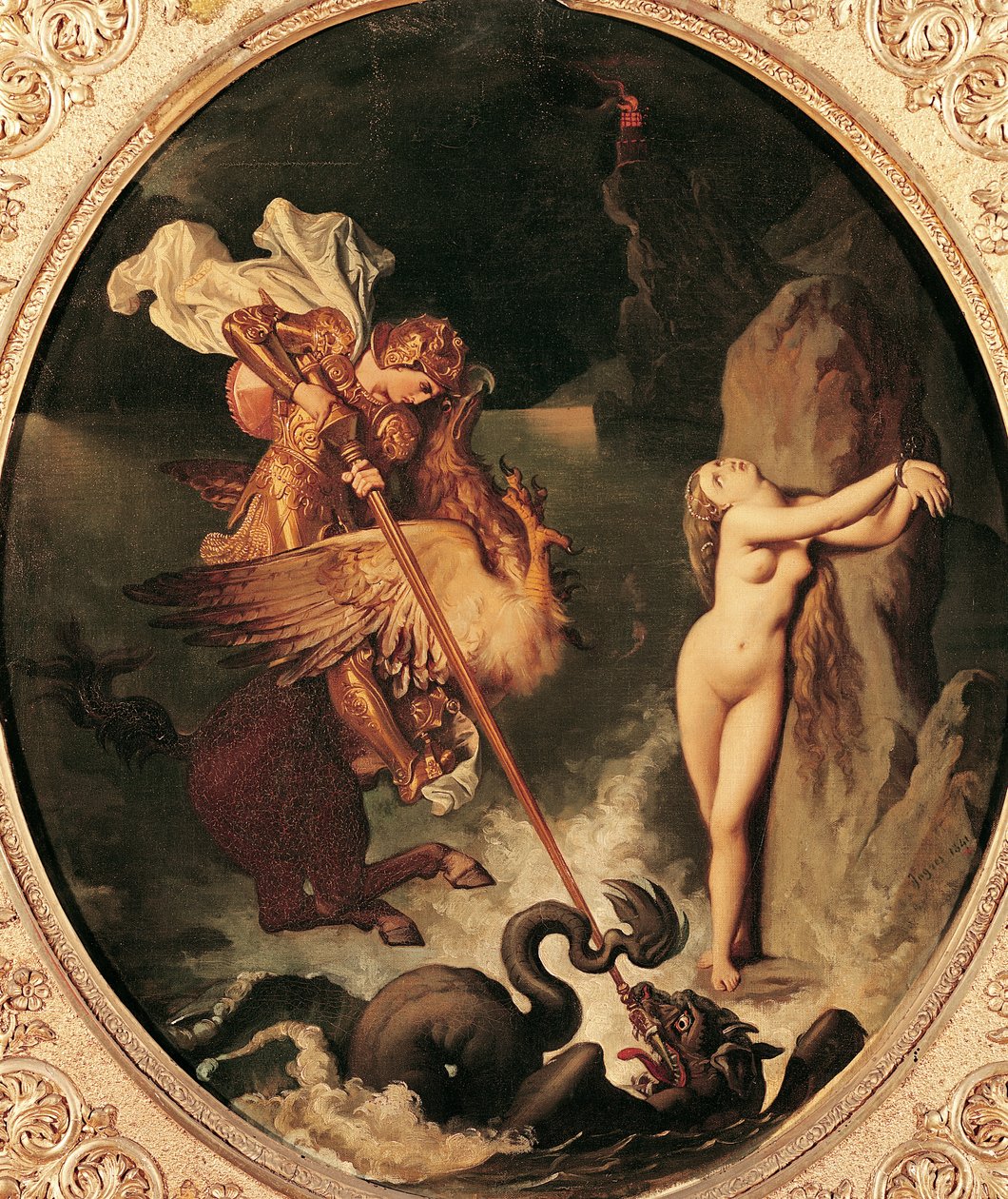 Ruggiero zachraňuje Angeliku od Jean Auguste Dominique Ingres