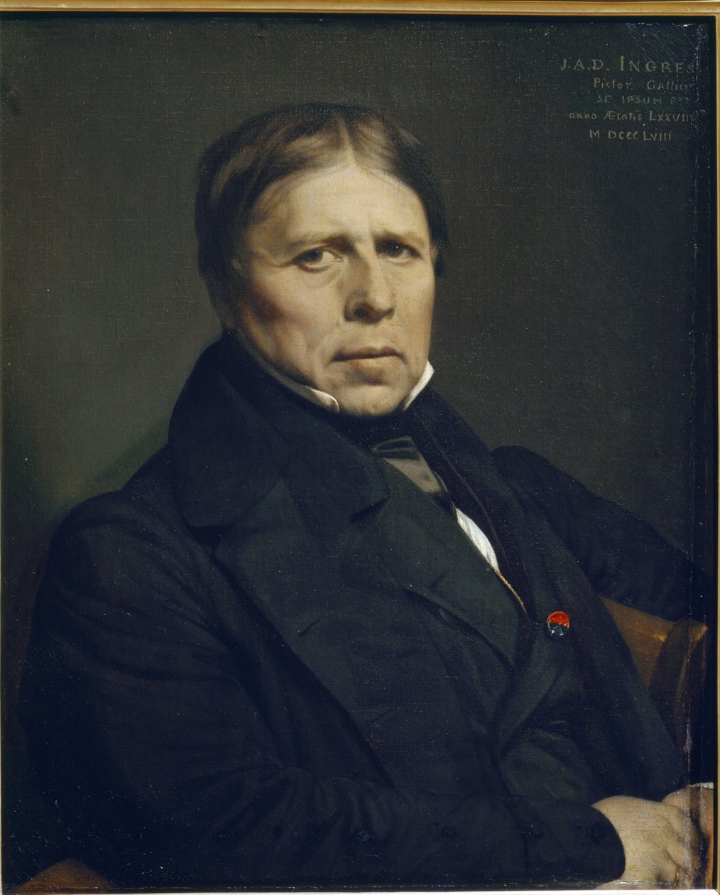 Autoportrét je 78 let starý - olej na plátně od Jean Auguste Dominique Ingres