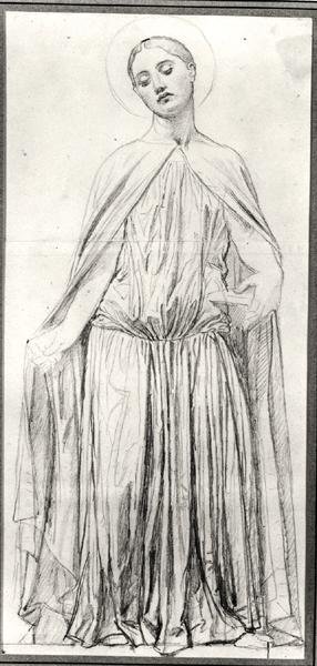 St. Adelaide, 1842 (grafit) od Jean Auguste Dominique Ingres