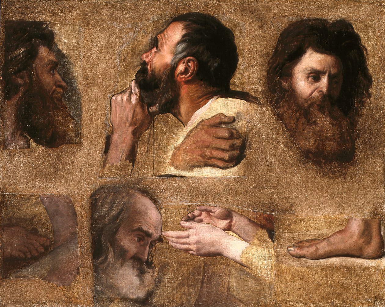 Studie pro Ježíše mezi lékaři (olej na plátně upevněném na dřevě) od Jean Auguste Dominique Ingres
