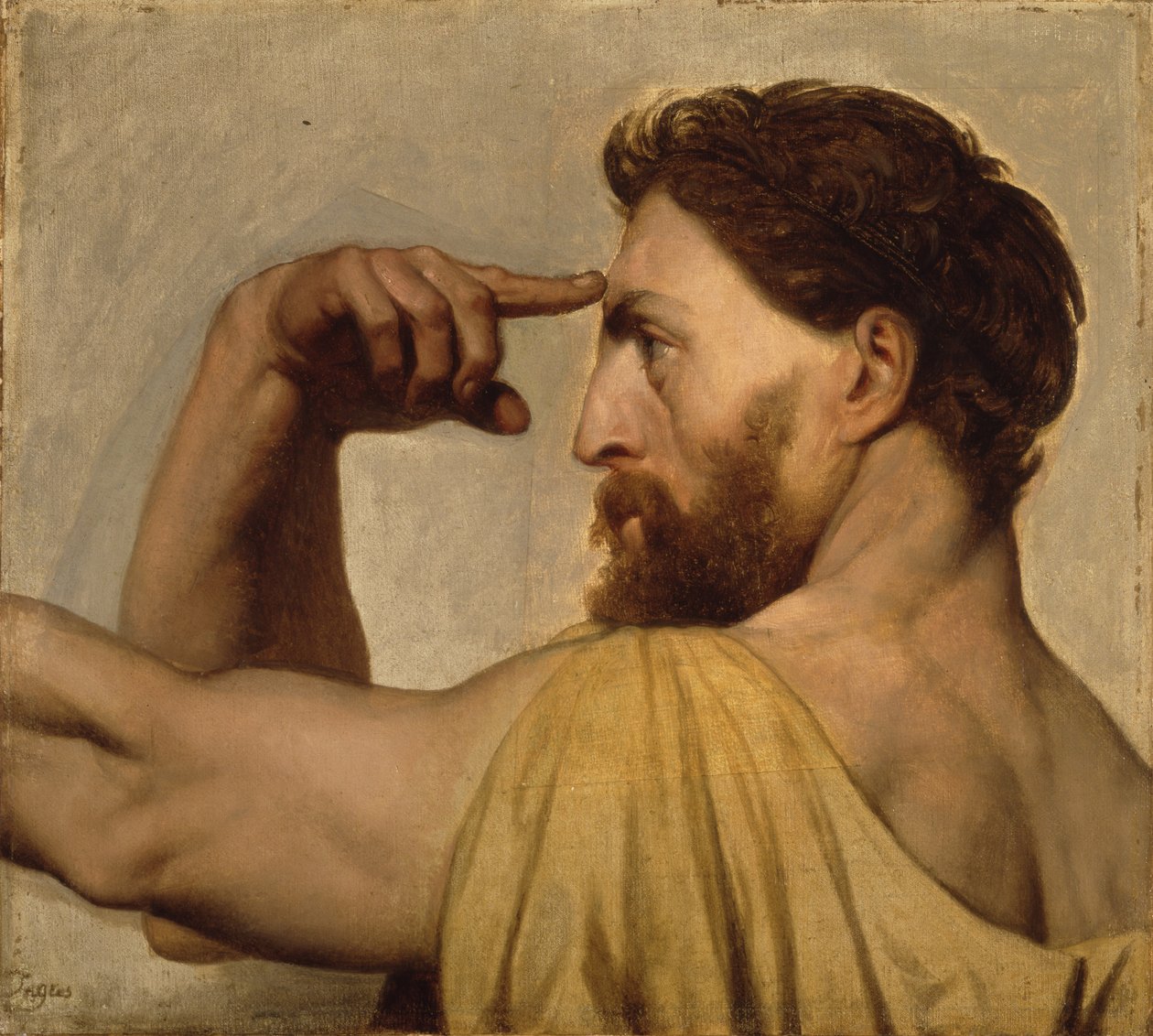 Studie pro Phidias v apoteóze Homera, 1827 od Jean Auguste Dominique Ingres