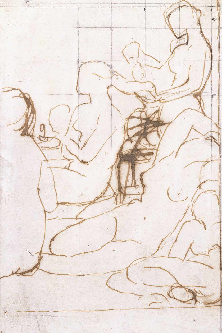 Studium pro turecké lázně, od Jean Auguste Dominique Ingres