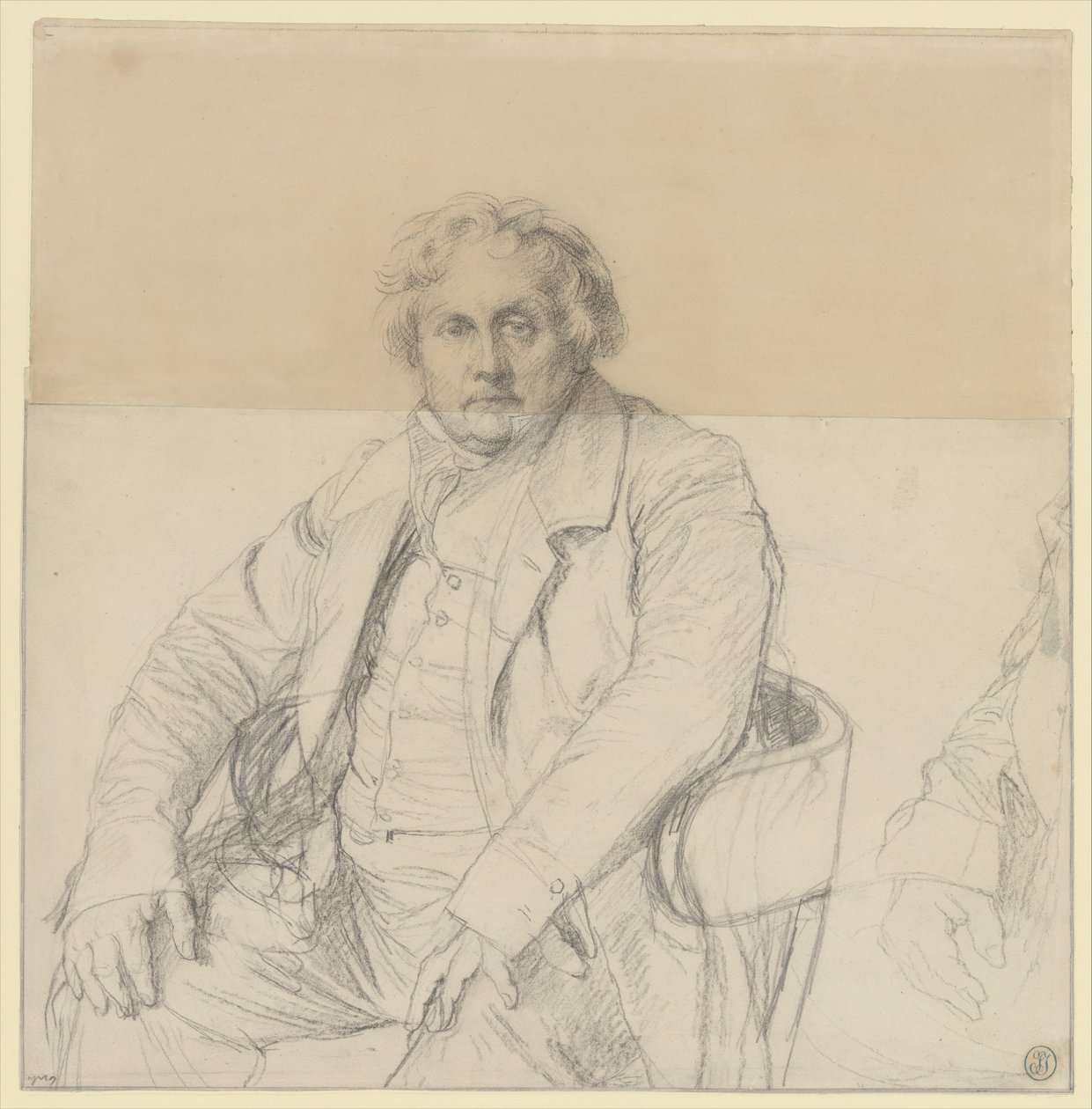 Studie k portrétu Louise-Françoise Bertina (1766-1841) od Jean Auguste Dominique Ingres