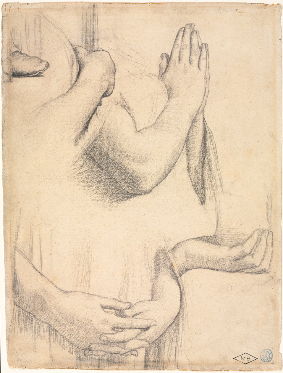 Studium rukou od Jean Auguste Dominique Ingres