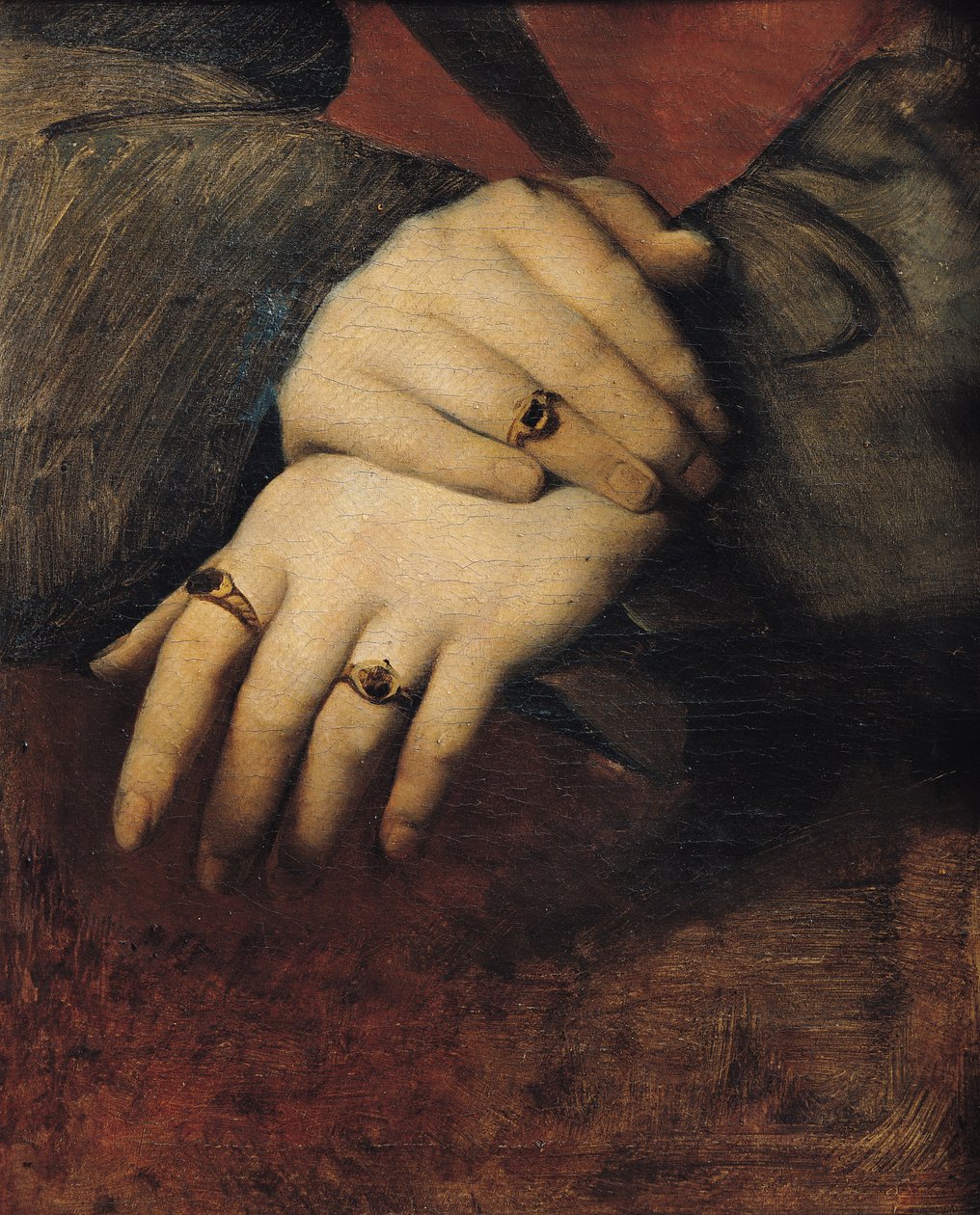 Studie ženských rukou podle Rafaelova portrétu Maddaleny Doniové od Jean Auguste Dominique Ingres