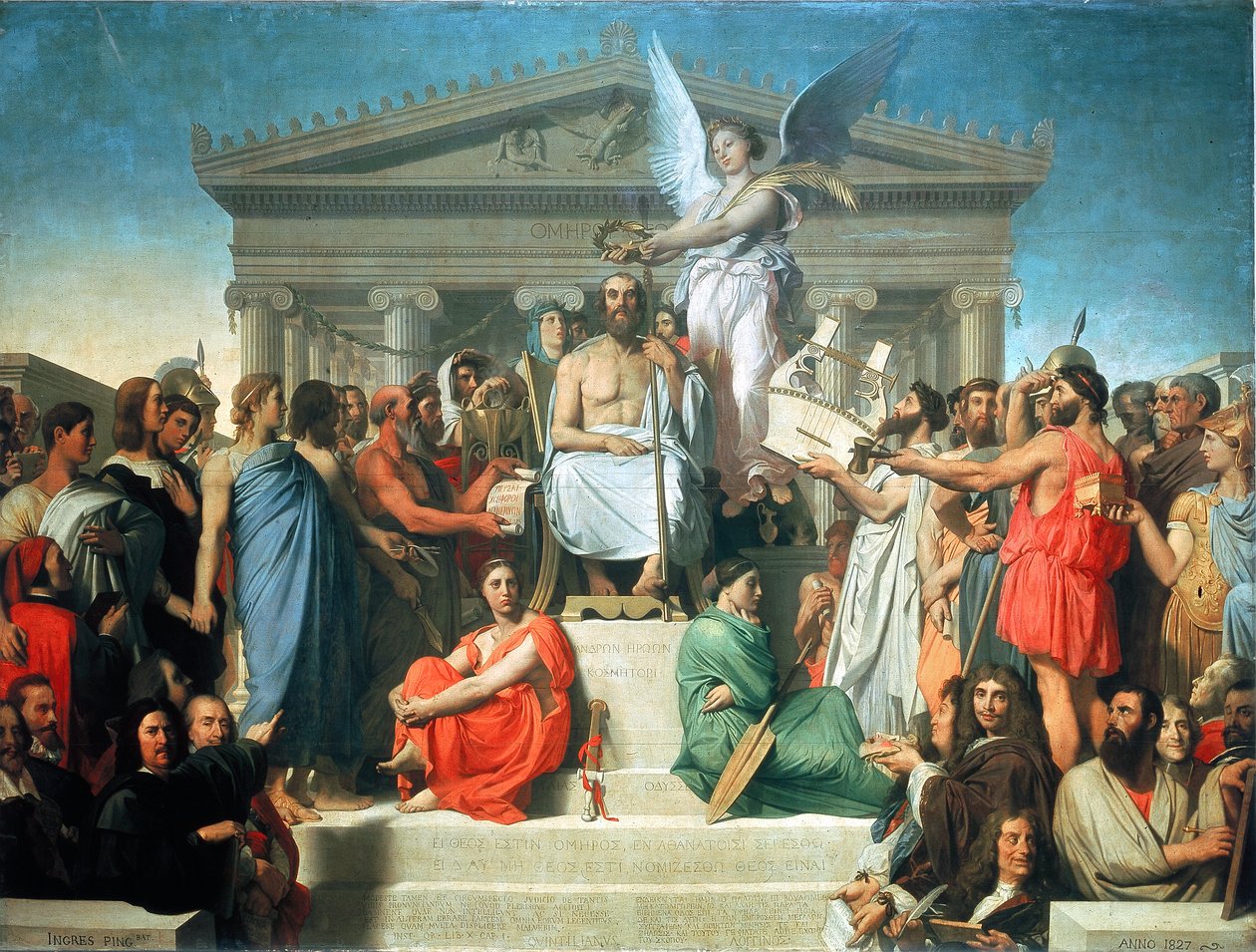 Apoteóza Homera, 1827 od Jean Auguste Dominique Ingres