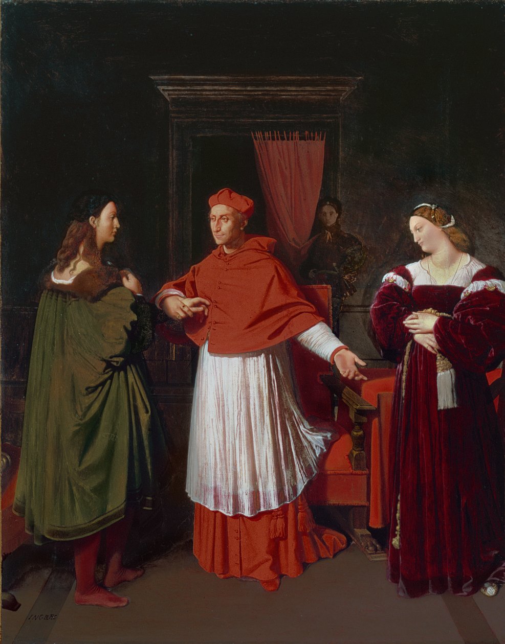 Zasnoubení Raphaela a neteře kardinála Bibbieny od Jean Auguste Dominique Ingres
