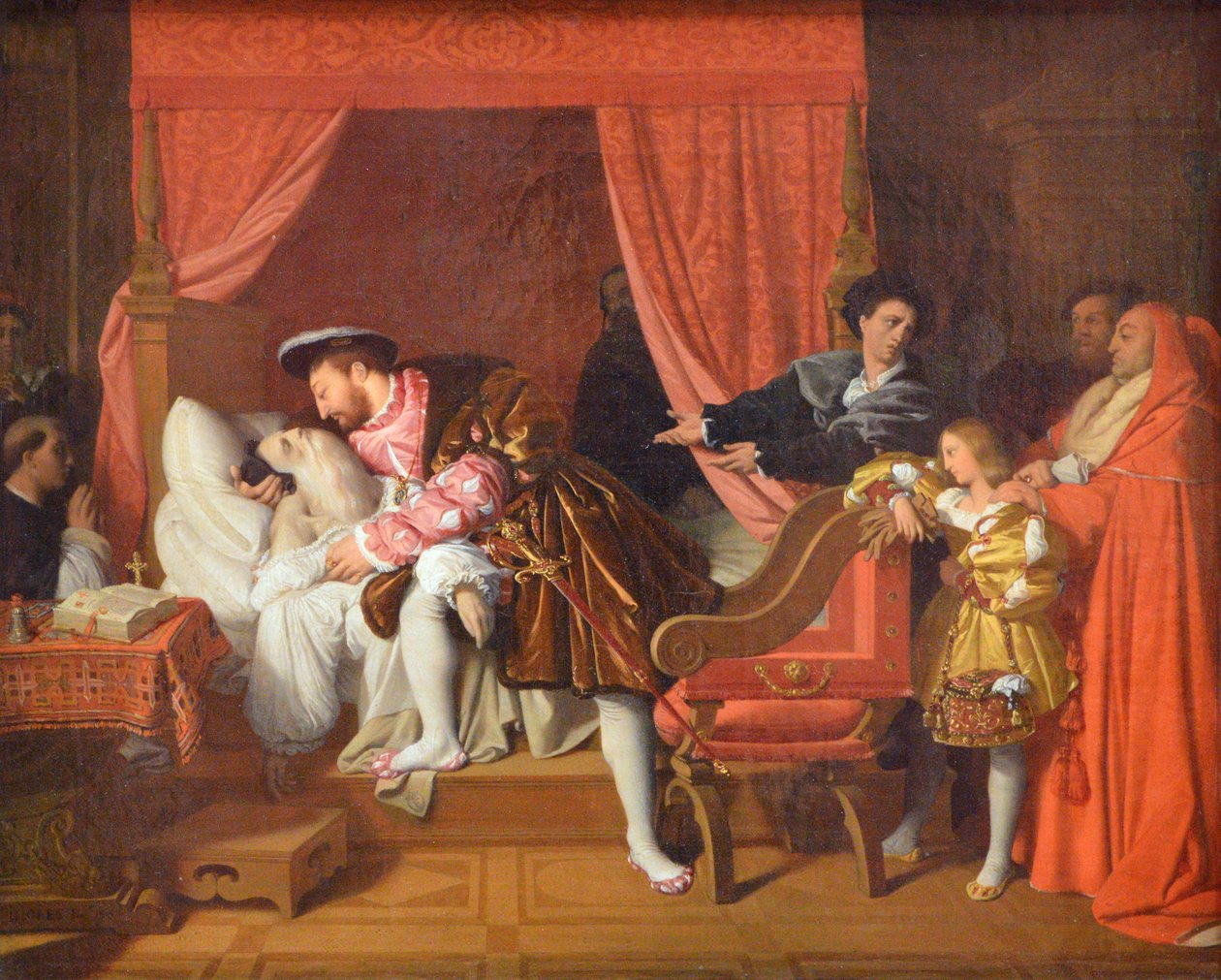 Smrt Leonarda da Vinciho od Jean Auguste Dominique Ingres