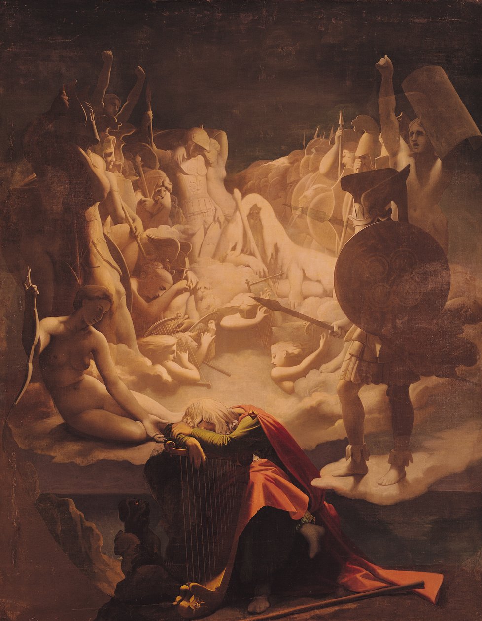 Ossianův sen od Jean Auguste Dominique Ingres