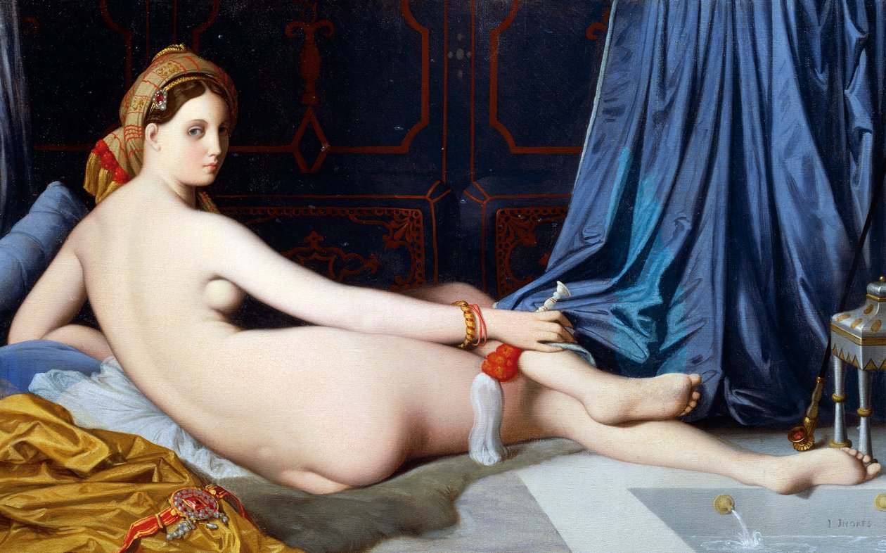 Grande Odalisque (olej na plátně) od Jean Auguste Dominique Ingres