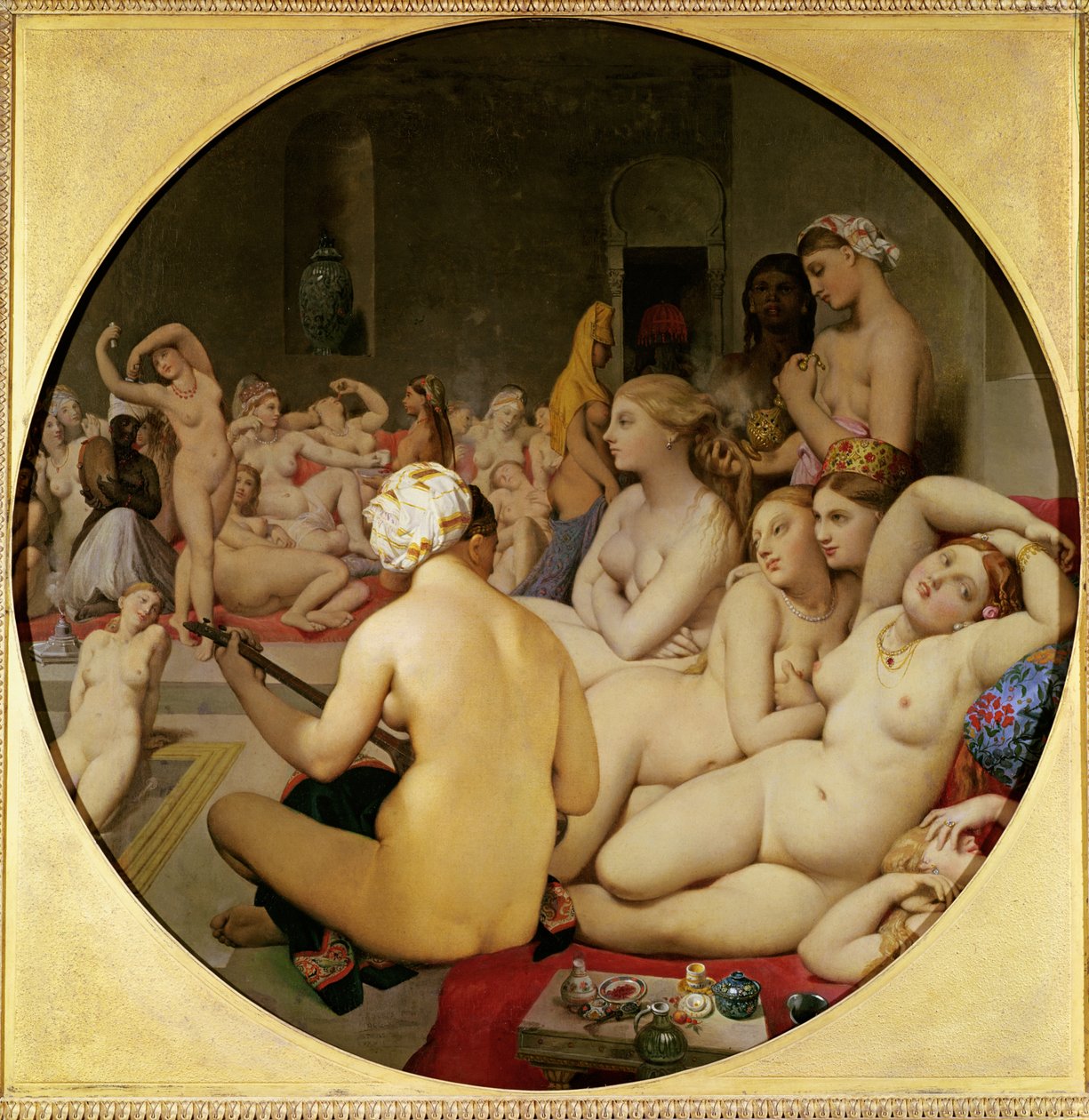 Turecké lázně od Jean Auguste Dominique Ingres