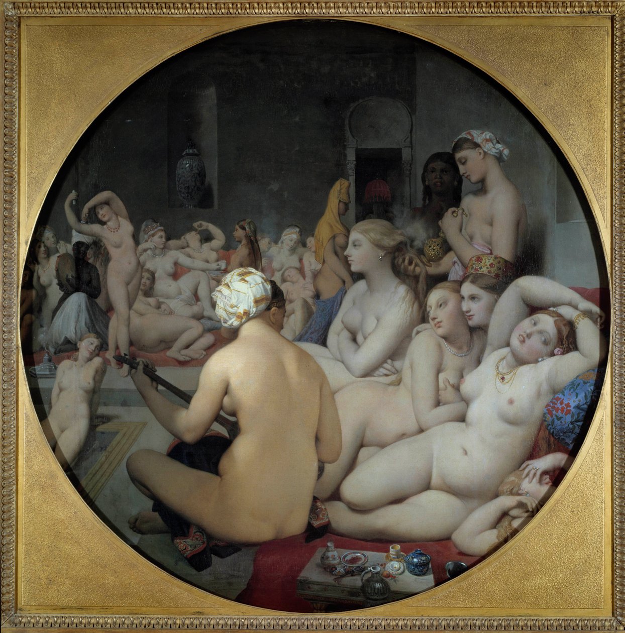 Turecké lázně od Jean Auguste Dominique Ingres