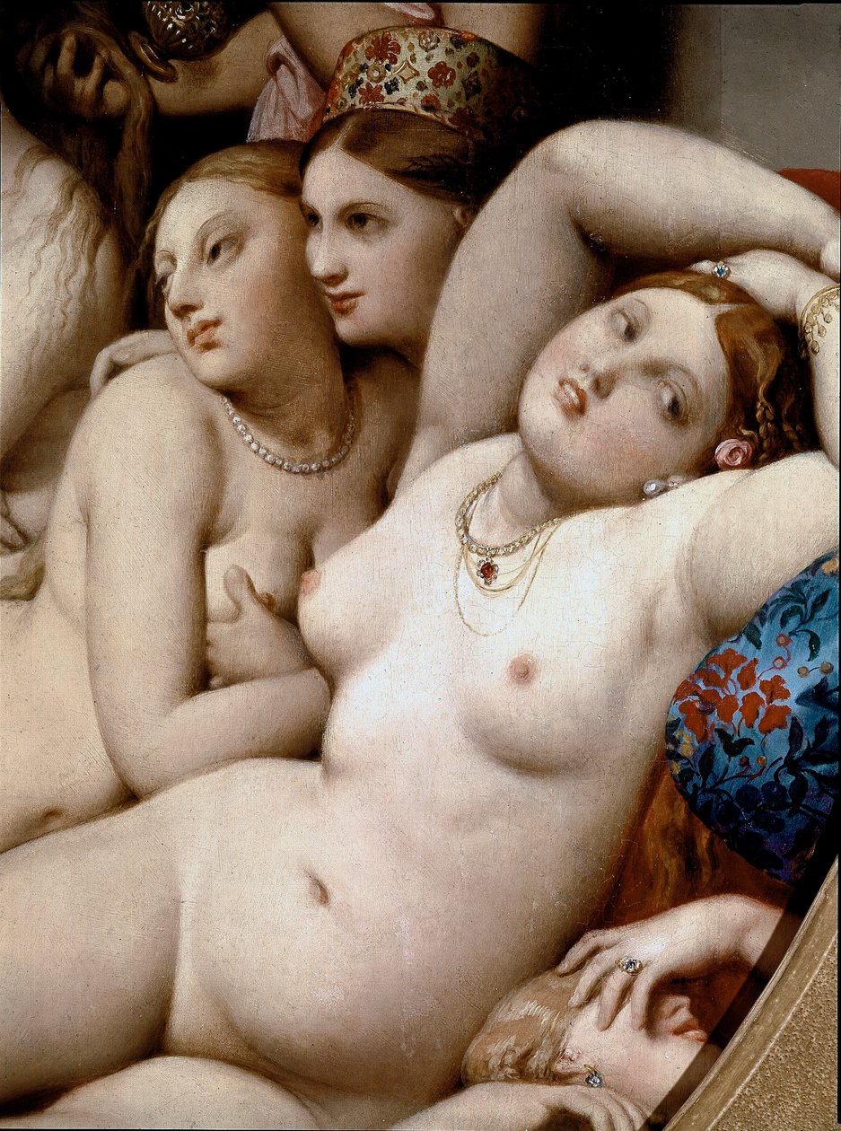 Turecké lázně, detail (olej na dřevě od Jean Auguste Dominique Ingres