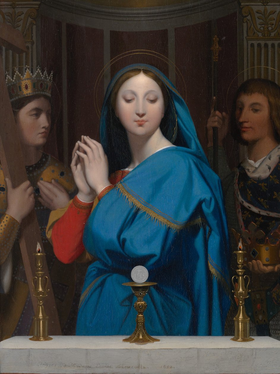 Panna zbožňující hostitele, 1852. od Jean Auguste Dominique Ingres