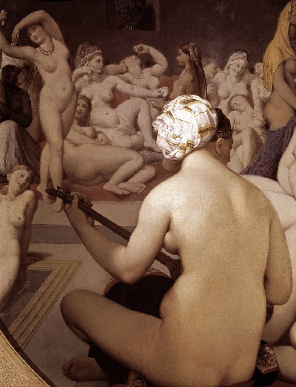 Turecké lázně, detail (1862 - Olej na dřevě) od Jean Auguste Dominique Ingres