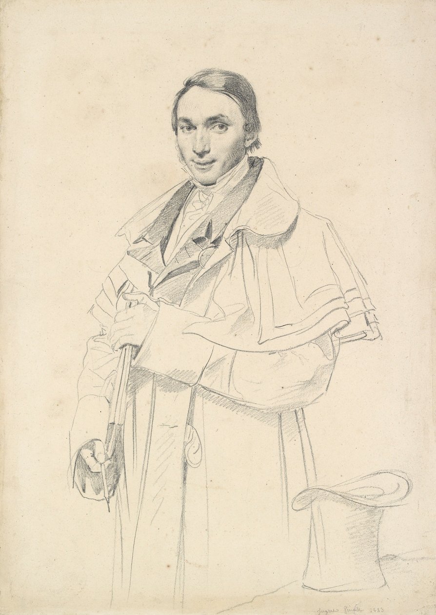 Tříčtvrteční portrét Jean-Francois-Antoine Forest, 1823 od Jean Auguste Dominique Ingres