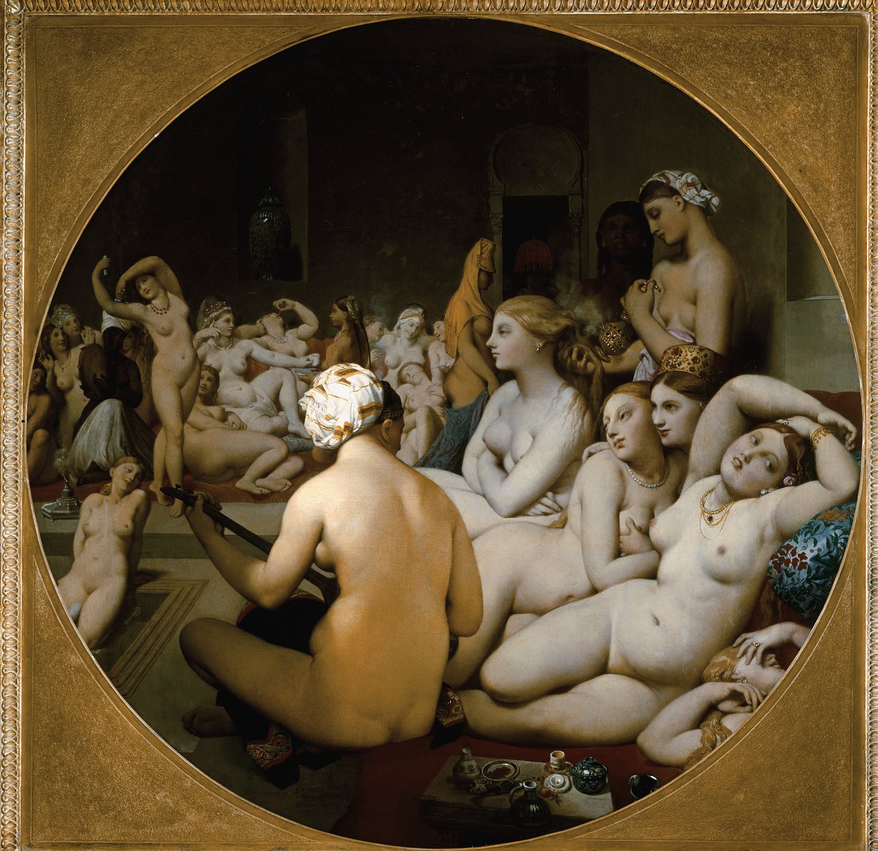 Turecké lázně od Jean Auguste Dominique Ingres