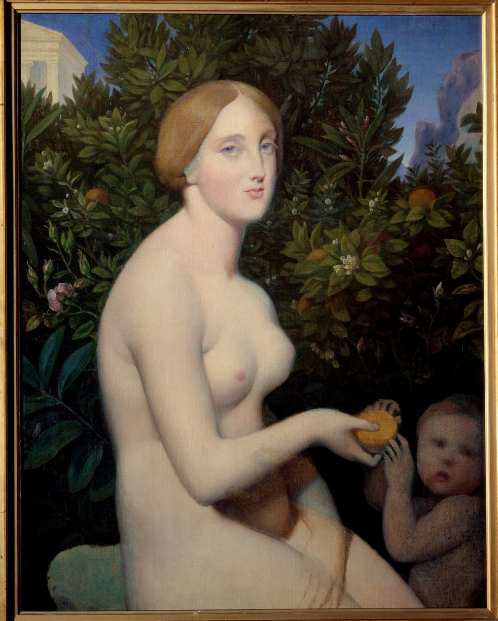 Venuše z Paphos, portrét Madame Balay (1833 - 1901). Obraz Jean Auguste Dominique Ingres (1780-1867), obraz dokončen Alexandre Desgoffe (1805-1882) od Jean Auguste Dominique Ingres