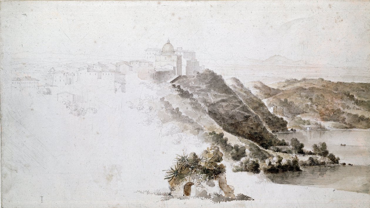 Pohled na Tivoli od Jean Auguste Dominique Ingres