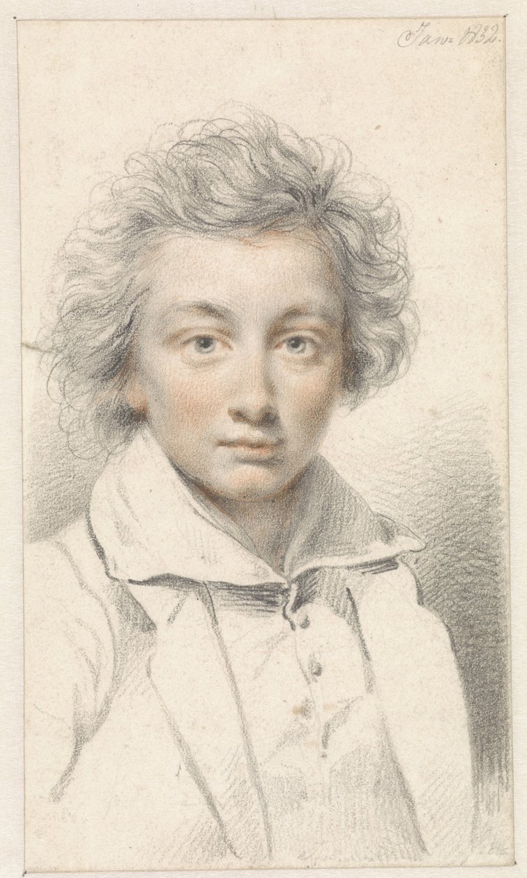 Portrét mladého muže od Jean Augustin Daiwaille