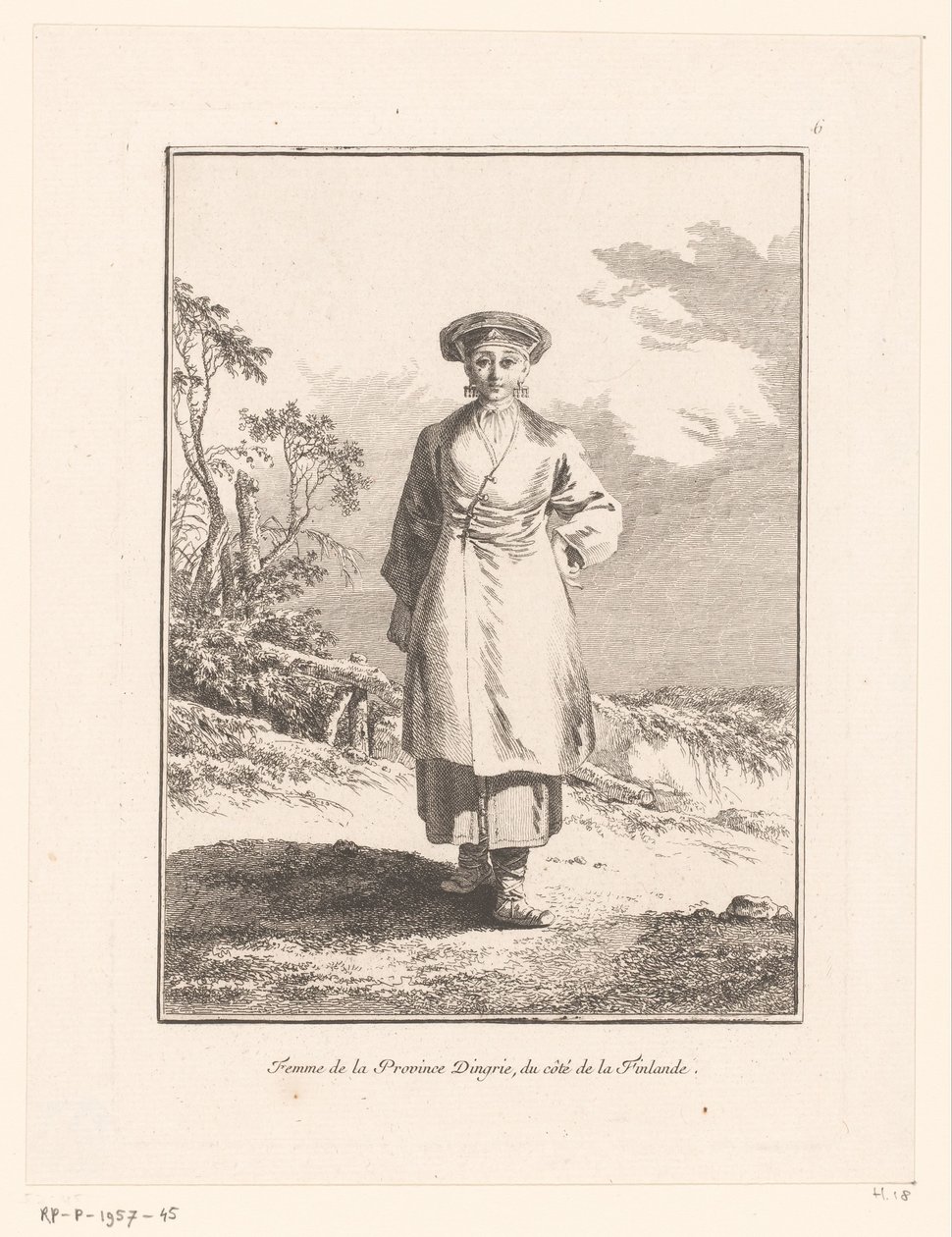 Mladá žena z Ingermanland (Ingrie) Femme de la provincie d