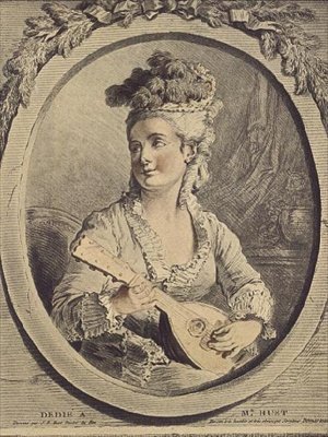 Madame Huet, rytina Gilles Demarteau od Jean Baptiste (after) Huet