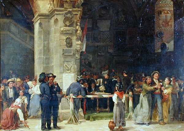 Kresba pro vojenskou službu, moderní Itálie od Jean Baptiste (circle of) Hilair