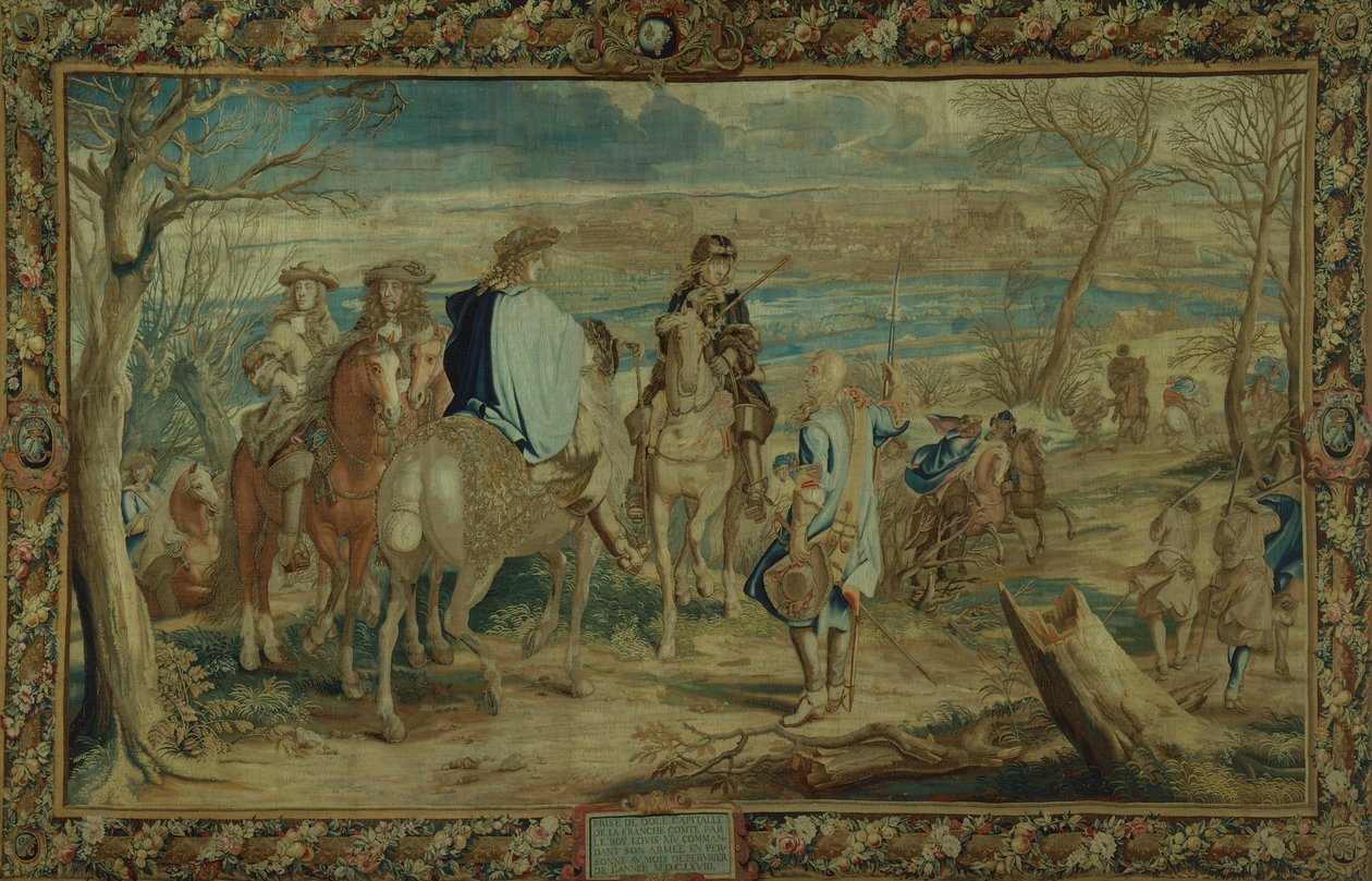 Ludvík XIV. dobyl Dole (tapisérie) od Jean Baptiste (workshop of) Mozin
