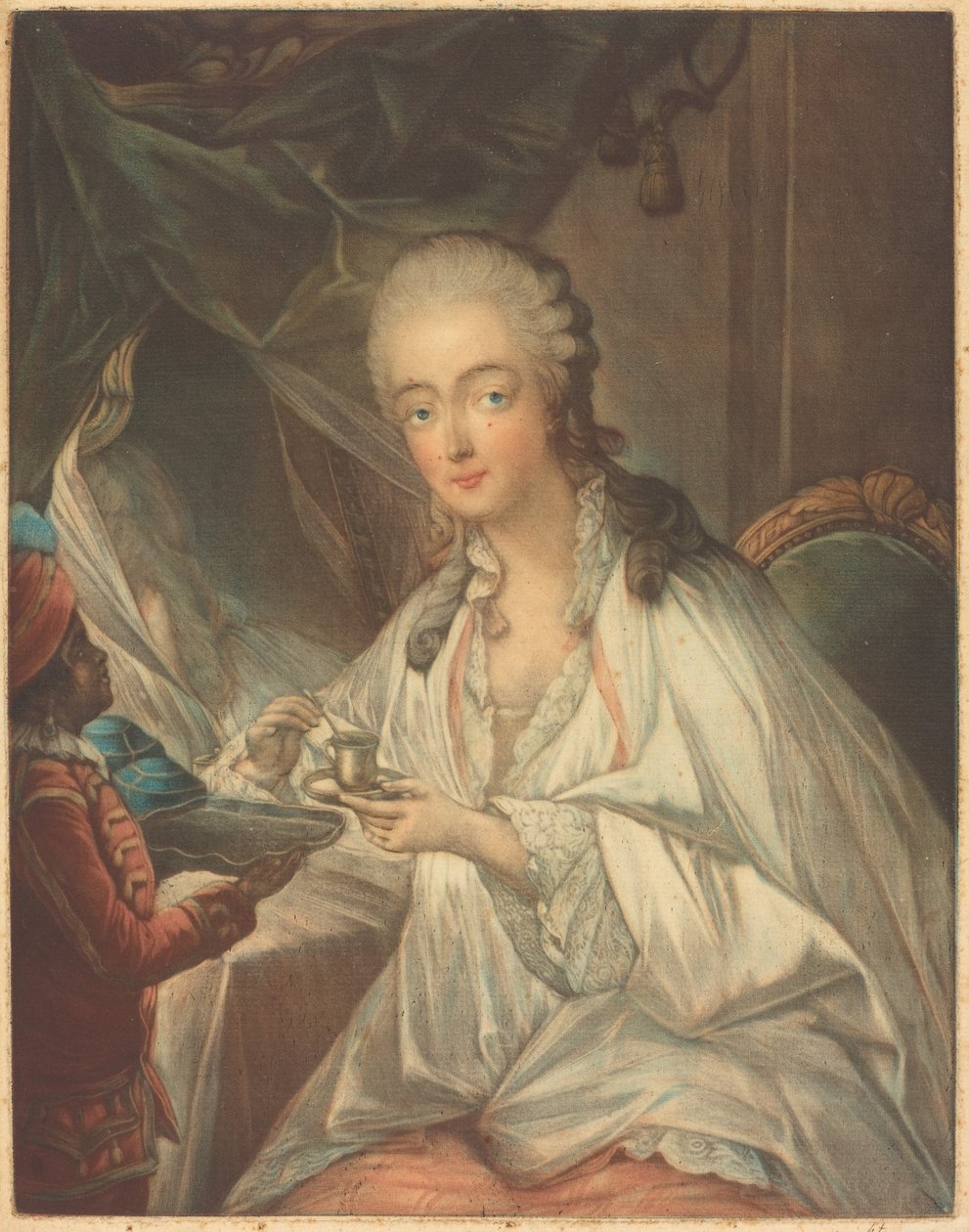 Madame du Barry od Jean Baptiste André Gautier Dagoty after François Hubert Drouais