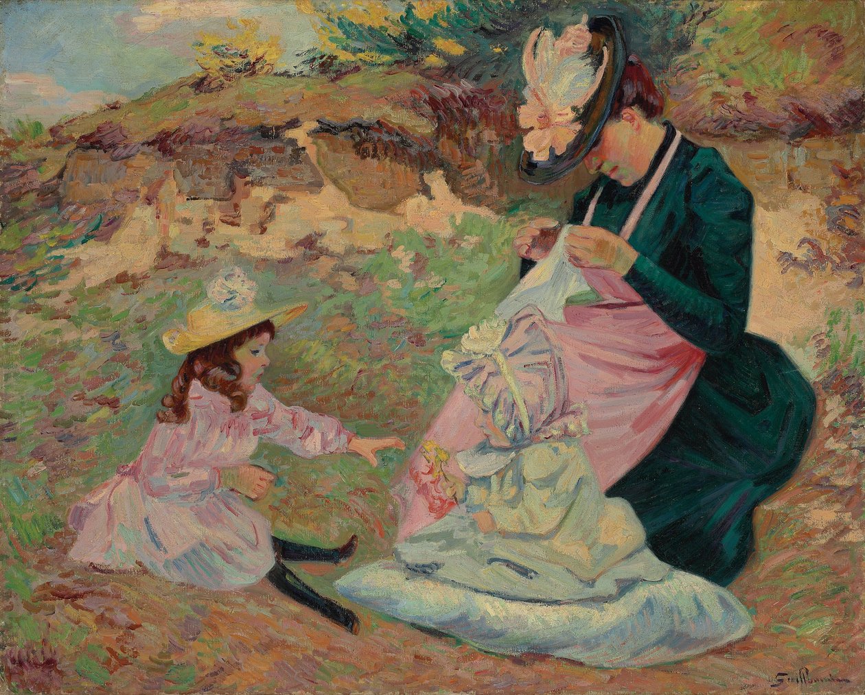 Madame Guillaumin a její dcery; Madame Guillaumin et Ses Filles, kolem roku 1892 od Jean Baptiste Armand Guillaumin