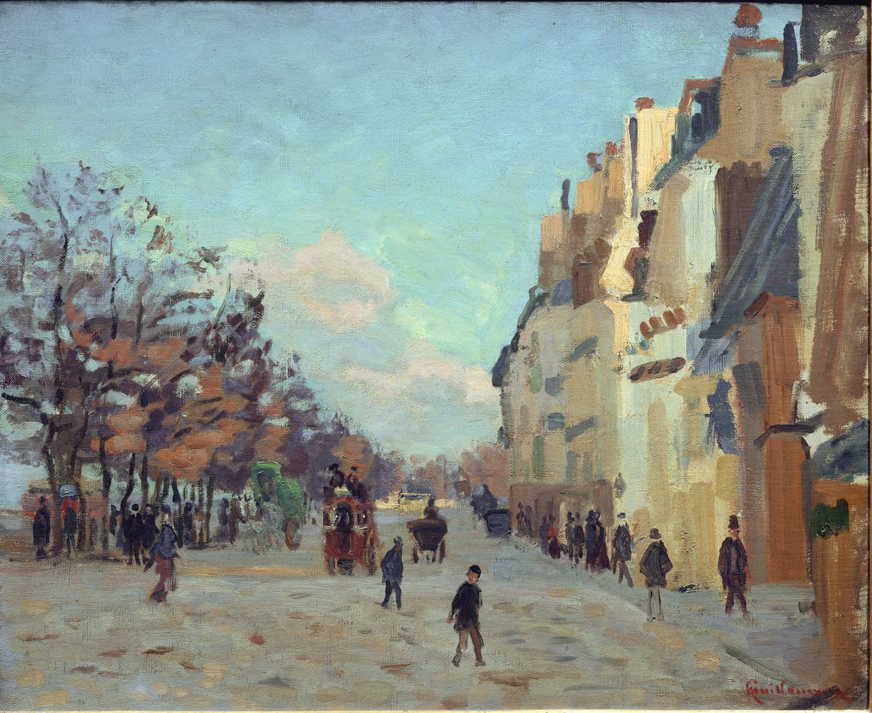Quai de la gare v Paříži, sněhový efekt - olej na plátně od Jean Baptiste Armand Guillaumin