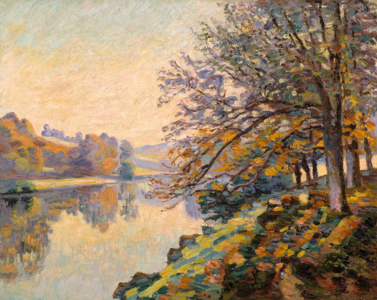 Břeh řeky, podzim, kolem roku 1910 (olej na plátně) od Jean Baptiste Armand Guillaumin