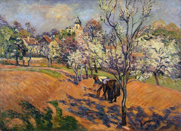 Jaro s pár okopáváním a šitím semen (olej na plátně) od Jean Baptiste Armand Guillaumin