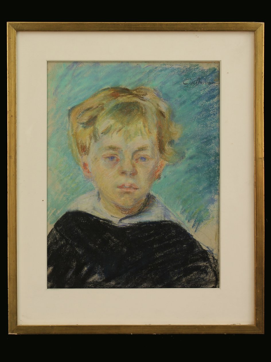 Umělcův syn, kolem roku 1910 (křída na papíře) od Jean Baptiste Armand Guillaumin