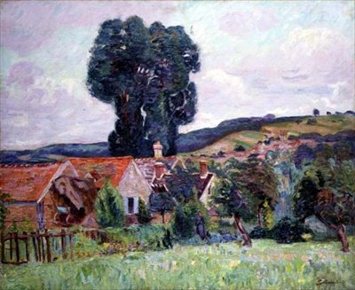 Hamlet, kolem roku 1890 (olej na plátně) od Jean Baptiste Armand Guillaumin