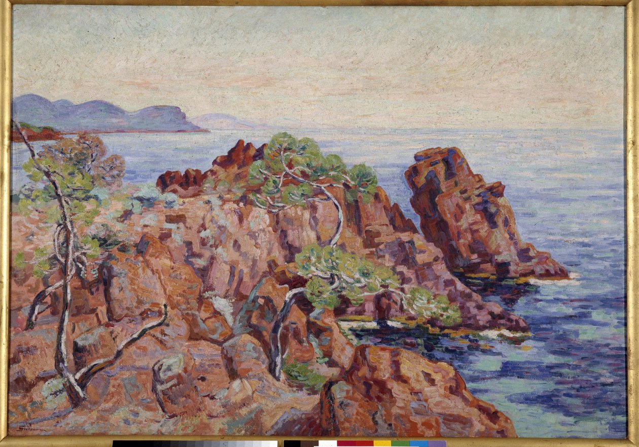 The Rock of Gaupillat at Trayas Painting od Armanda Guillaumina (1841-1927) Musee Cantini, Marseille od Jean Baptiste Armand Guillaumin