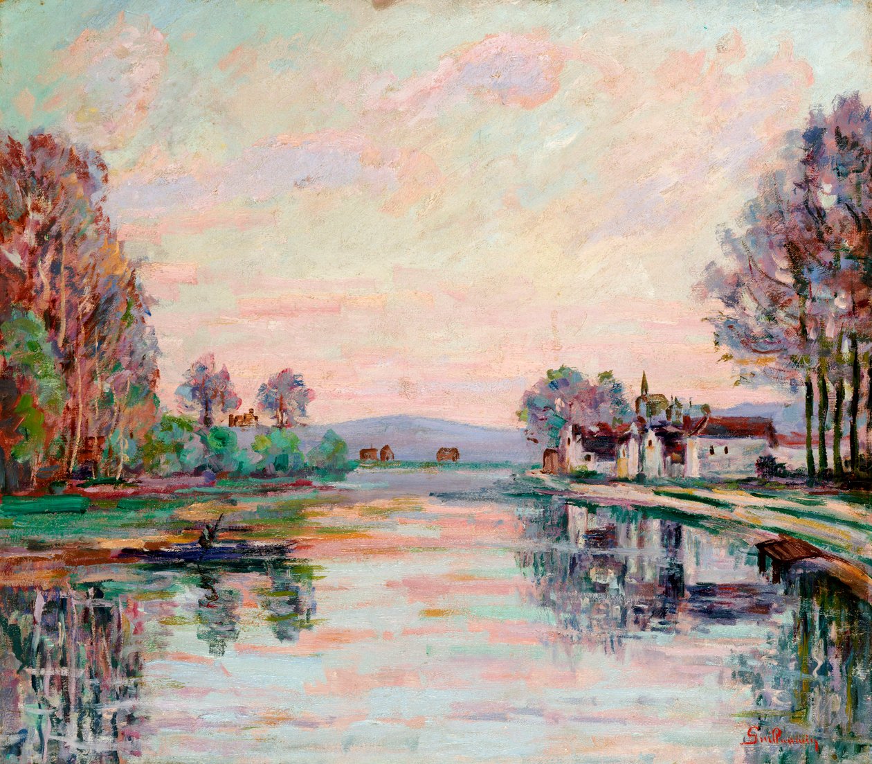 Seina na Samois, kolem roku 1900 od Jean Baptiste Armand Guillaumin