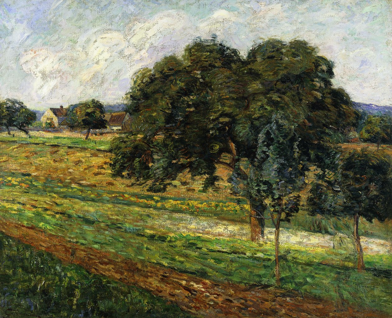 Stromy a květiny, Damietta Venkov; Stromy a květiny, Krajina v Damietta, c.1885 od Jean Baptiste Armand Guillaumin