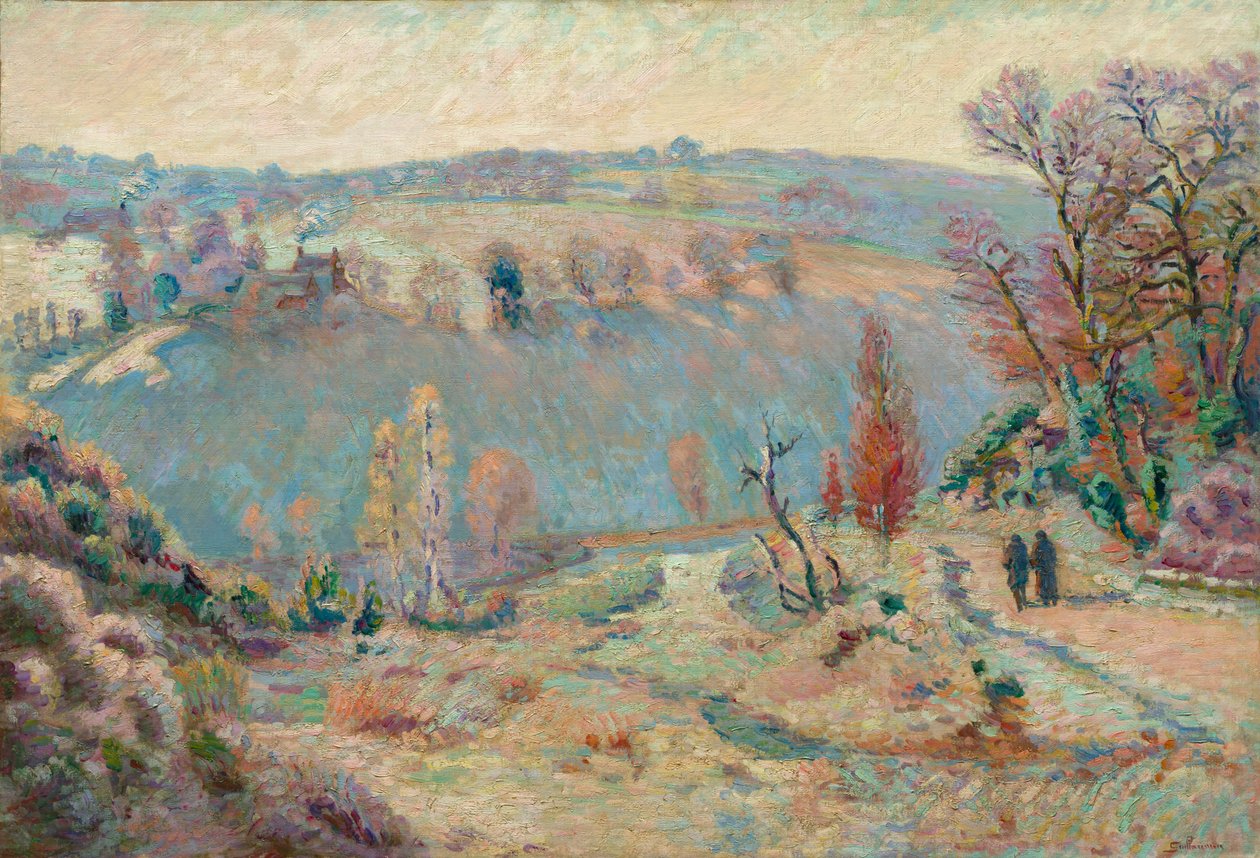 Údolí Sédelle v Pont Charraud: White Frost, c.1903-1911. od Jean Baptiste Armand Guillaumin
