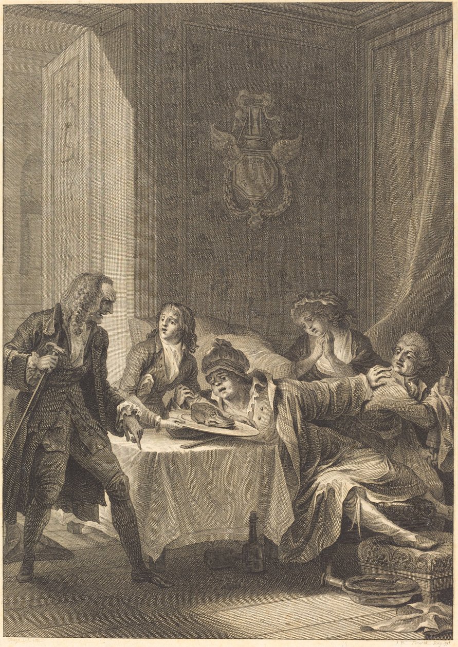 Obžerství od Jean Baptiste Blaise Simonet after Jacques Louis François Touzé