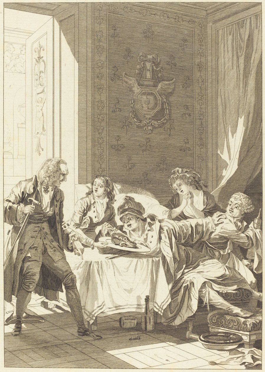Obžerství od Jean Baptiste Blaise Simonet after Jacques Louis François Touzé