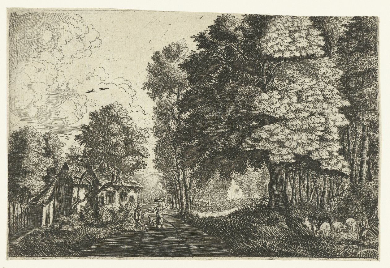 Pastýř na okraji lesa od Jean Baptiste Bonnecroy