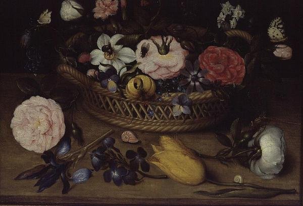 Košík s květinami od Jean Baptiste Bosschaert