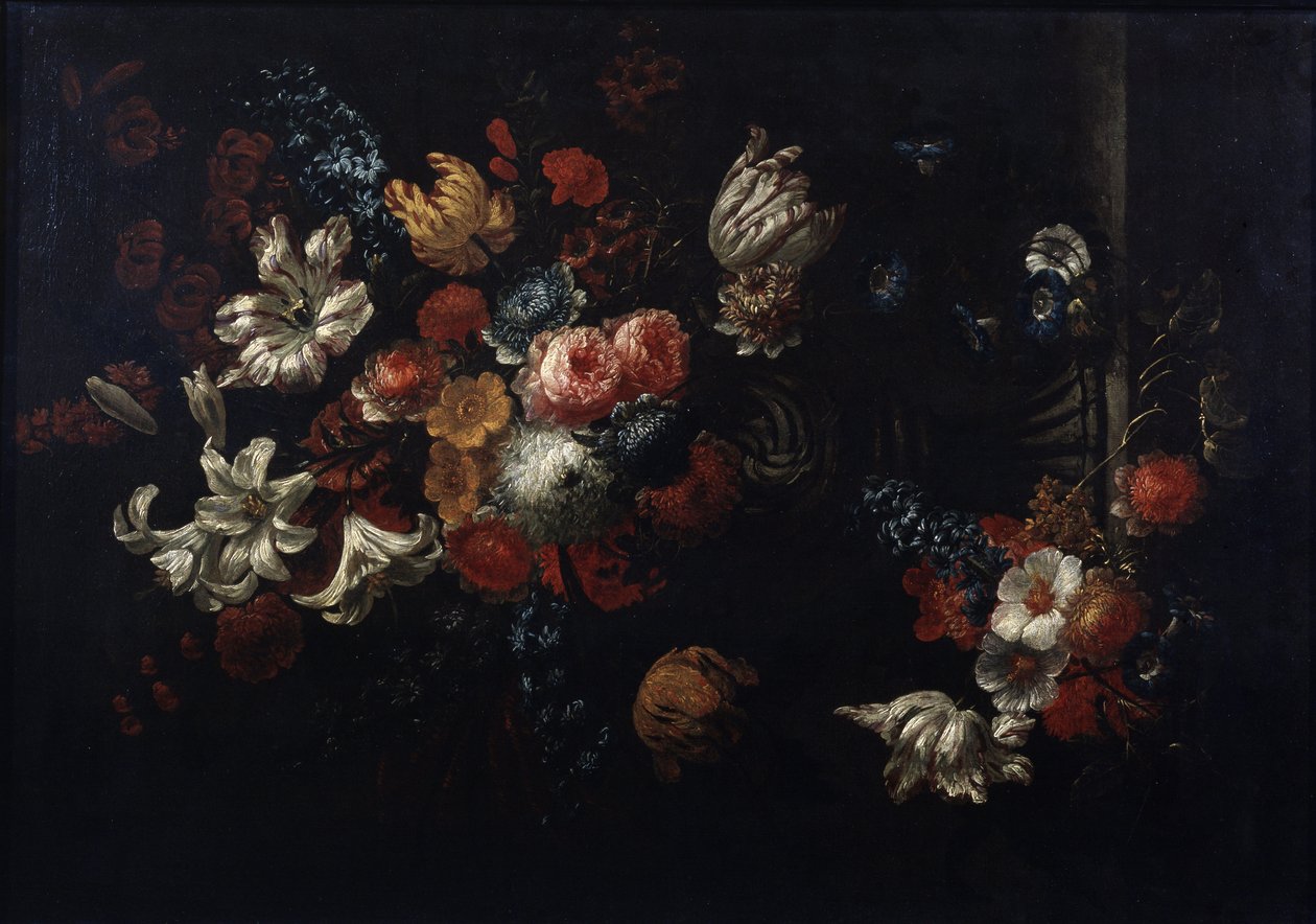 ""Zátiší kytice"" (Květiny) Obraz Jan Baptiste Bosschaert (1667-1746) Soukromé sbírky Puškinova muzea z 18. století v Moskvě od Jean Baptiste Bosschaert