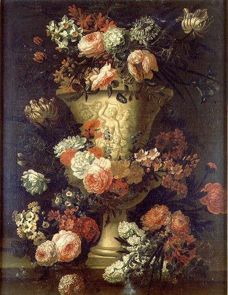 Tulipány, pivoňky a další květiny od Jean Baptiste Bosschaert