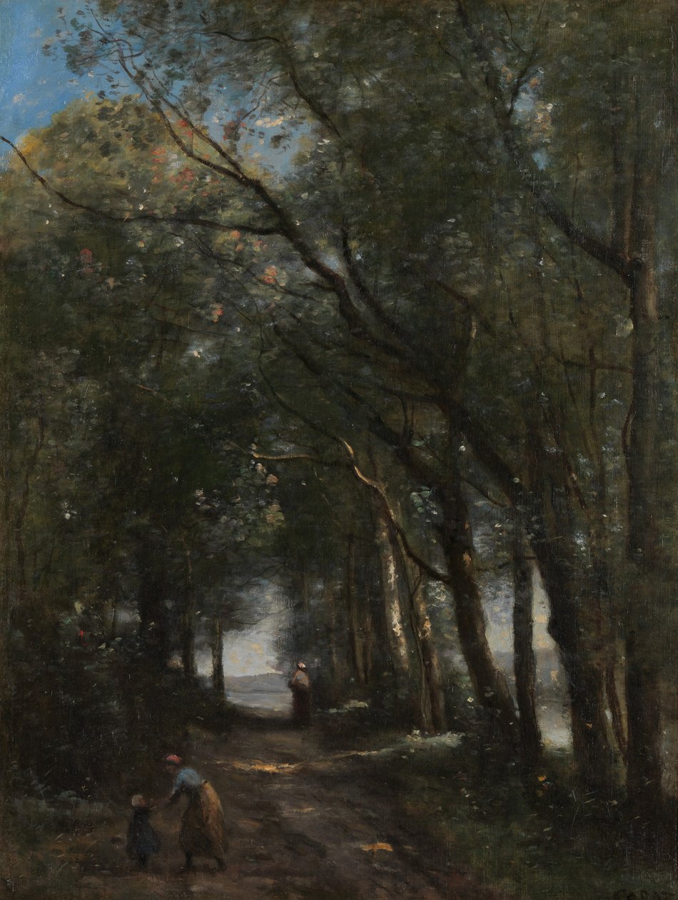 A Lane through the Trees, ca. 1870-73. od Jean Baptiste Camille Corot