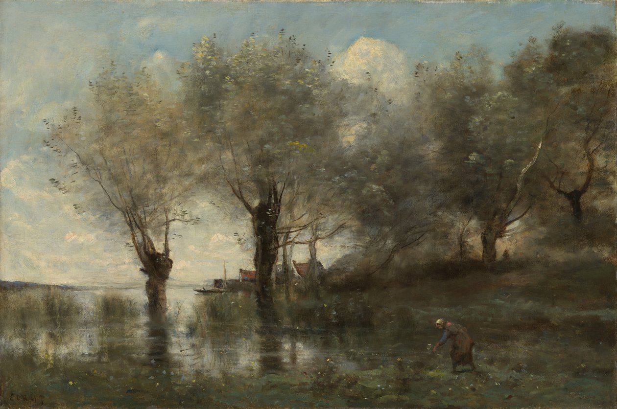Rybník v Pikardii, ca. 1867. od Jean Baptiste Camille Corot