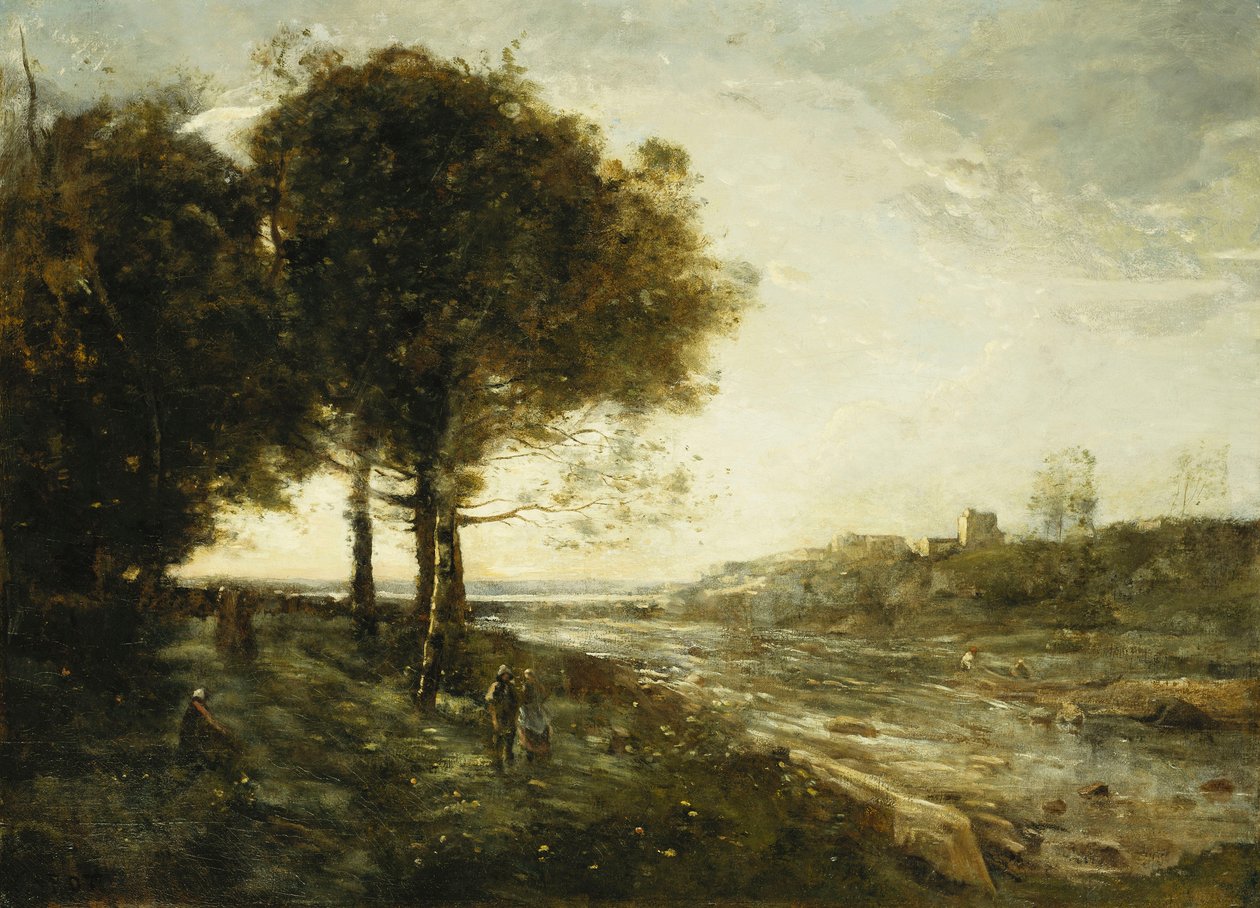 Řeka v Romagna; Torrent v Romagnes, od Jean Baptiste Camille Corot